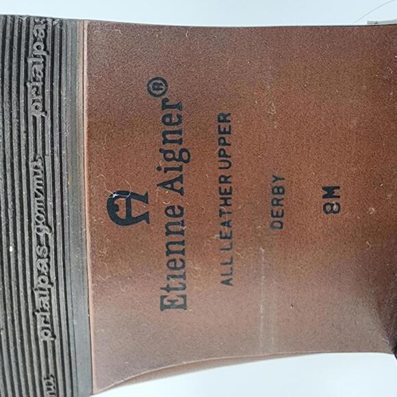 Etienne Aigner DERBY Leather Women Brown Boots Size 8M Made in Brazil - Picture 10 of 12